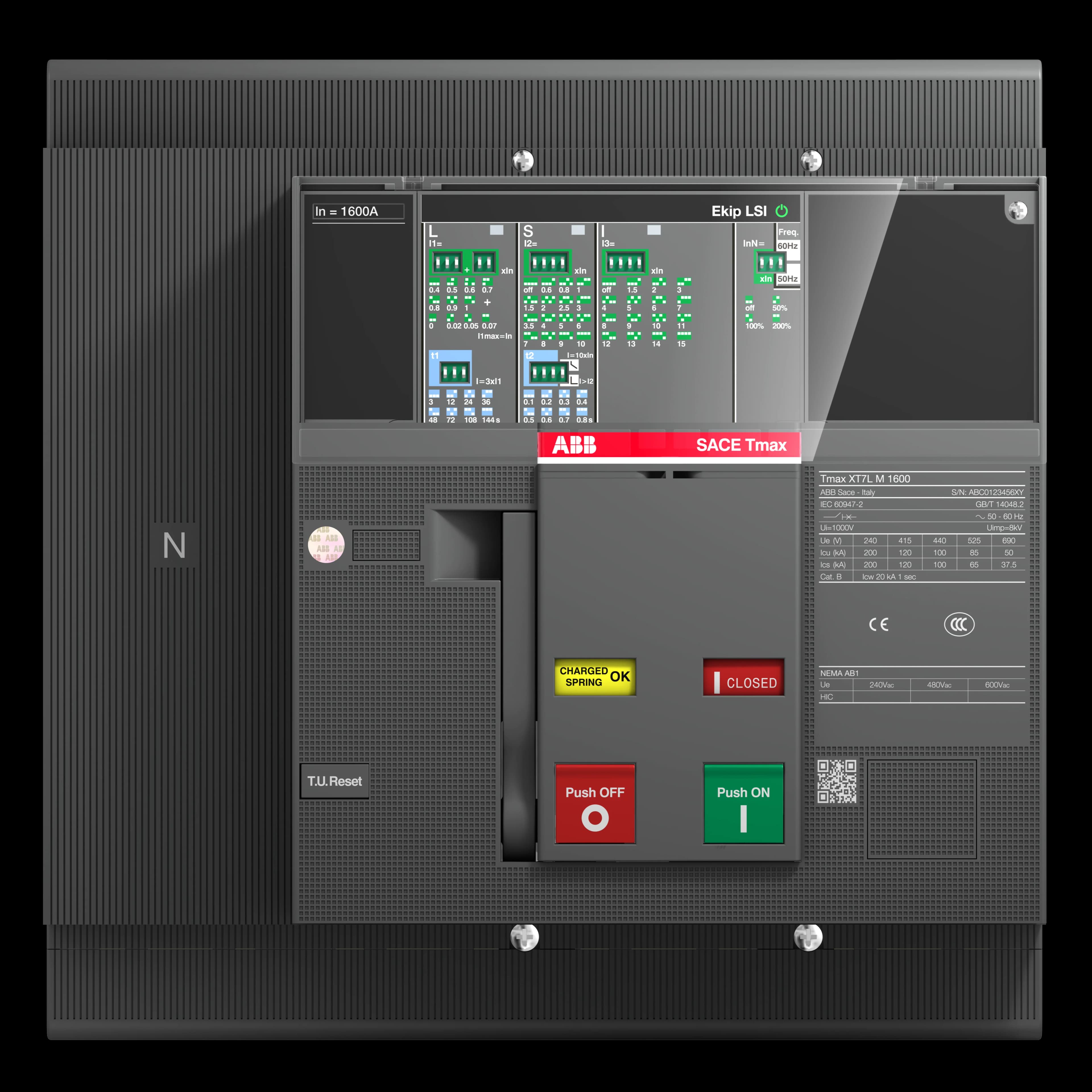 XT7H M 1600 Ekip Dip LS/I In1600A 4p F F