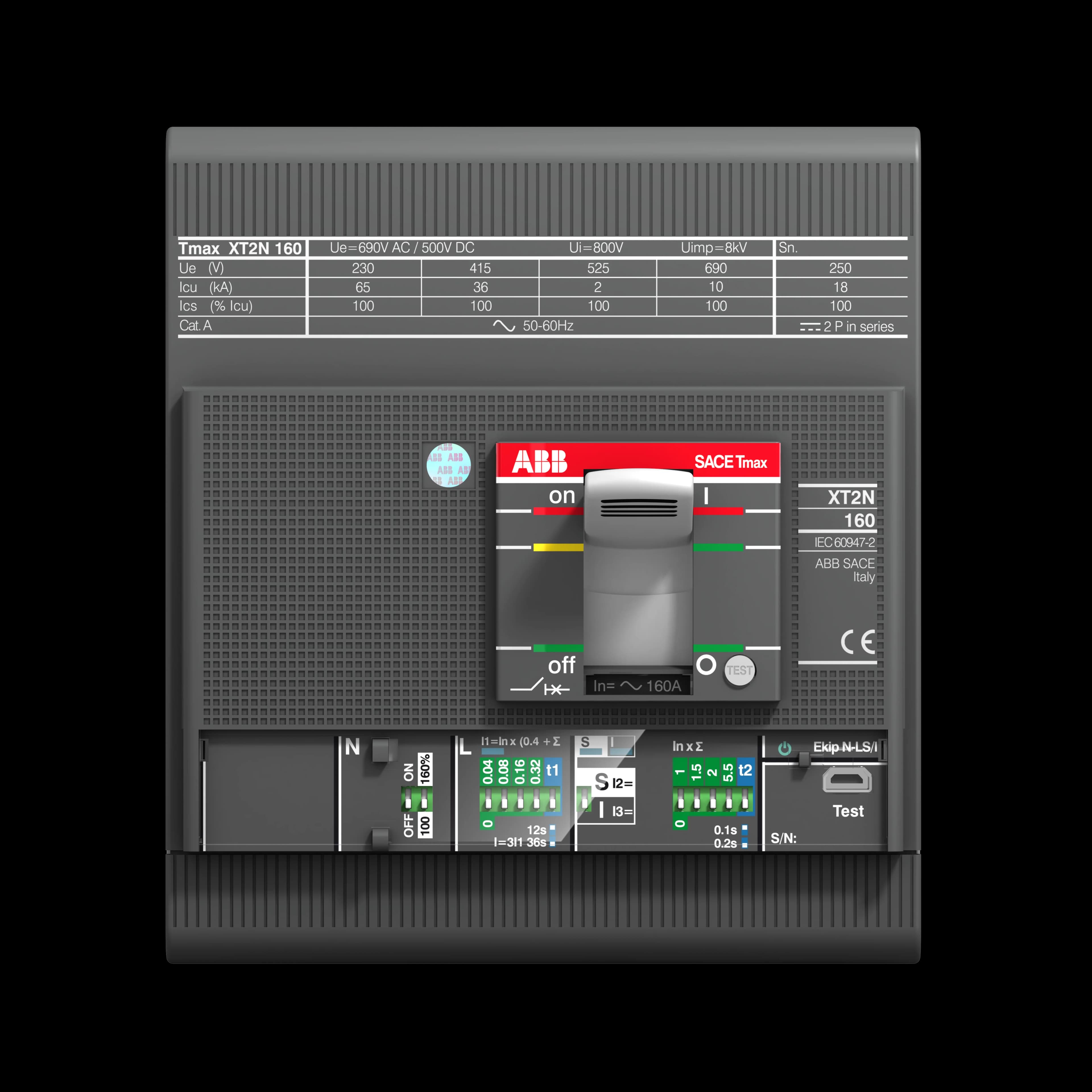 XT2N 160 Ekip Dip LS/I In=100A 4p F F