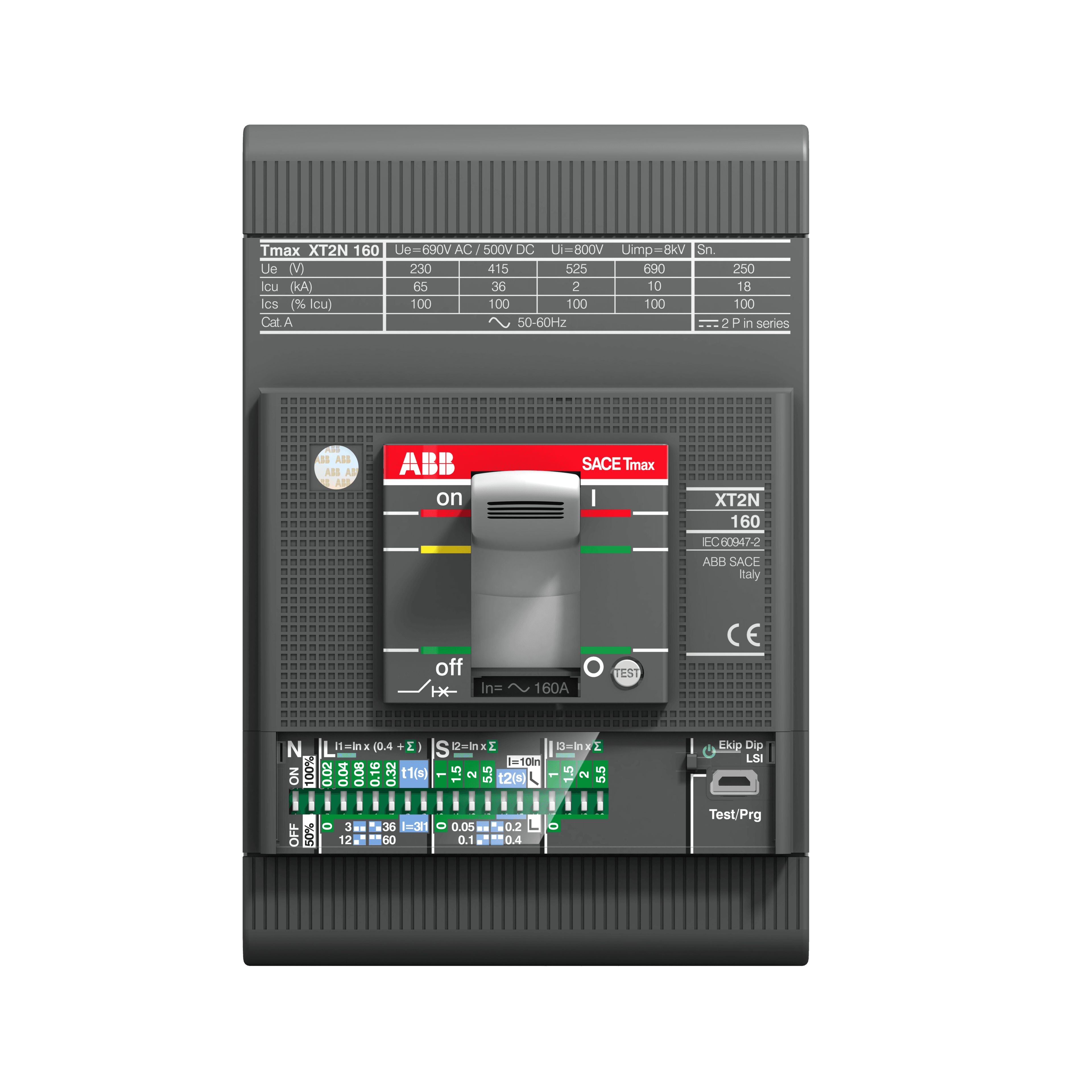 XT2H 160 Ekip Dip LS/I In=63A 3p F F