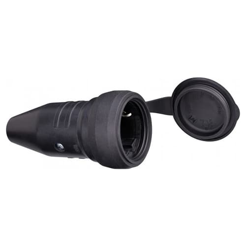 اقتران مطاطي Brennenstuhl schuko 230V / 16A (اقتران Schuko للاستخدام في الهواء الطلق IP44 ، مع غطاء 