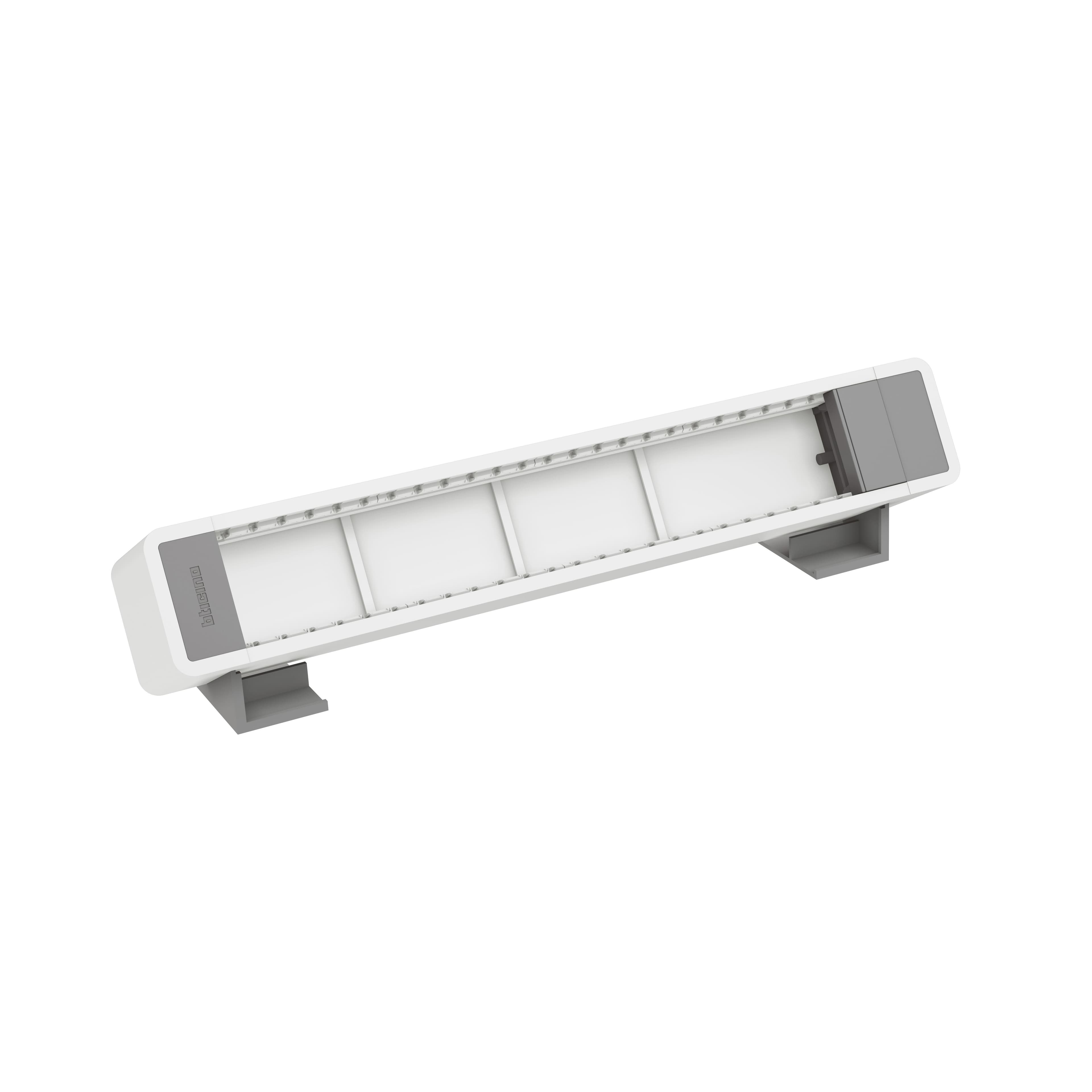 Desktop multi-outlet extensions to be equipped with MatixGO devices - 12 modules - Color: grey.