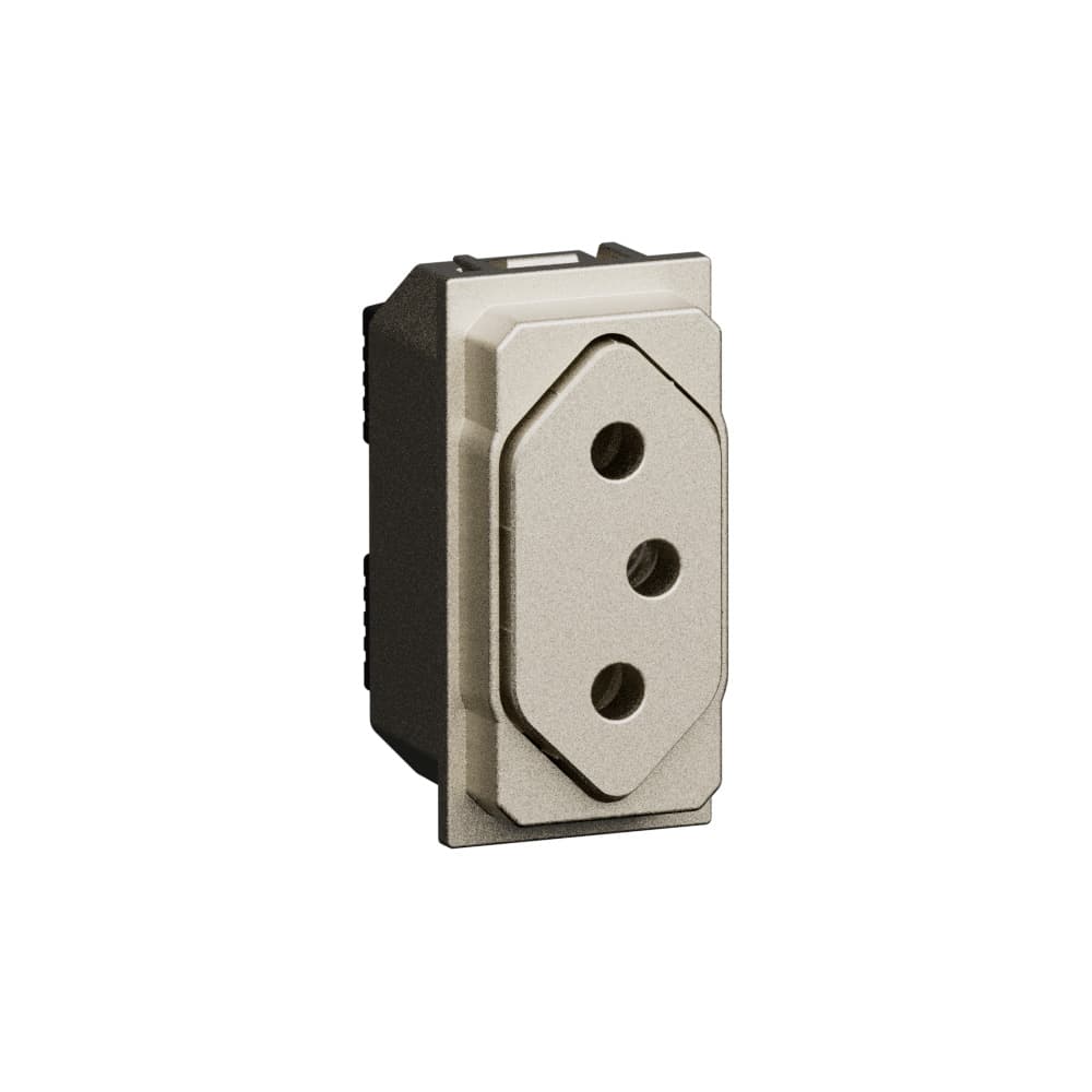 2P+E 10A 250 Va.c. flat brasilian std. socket