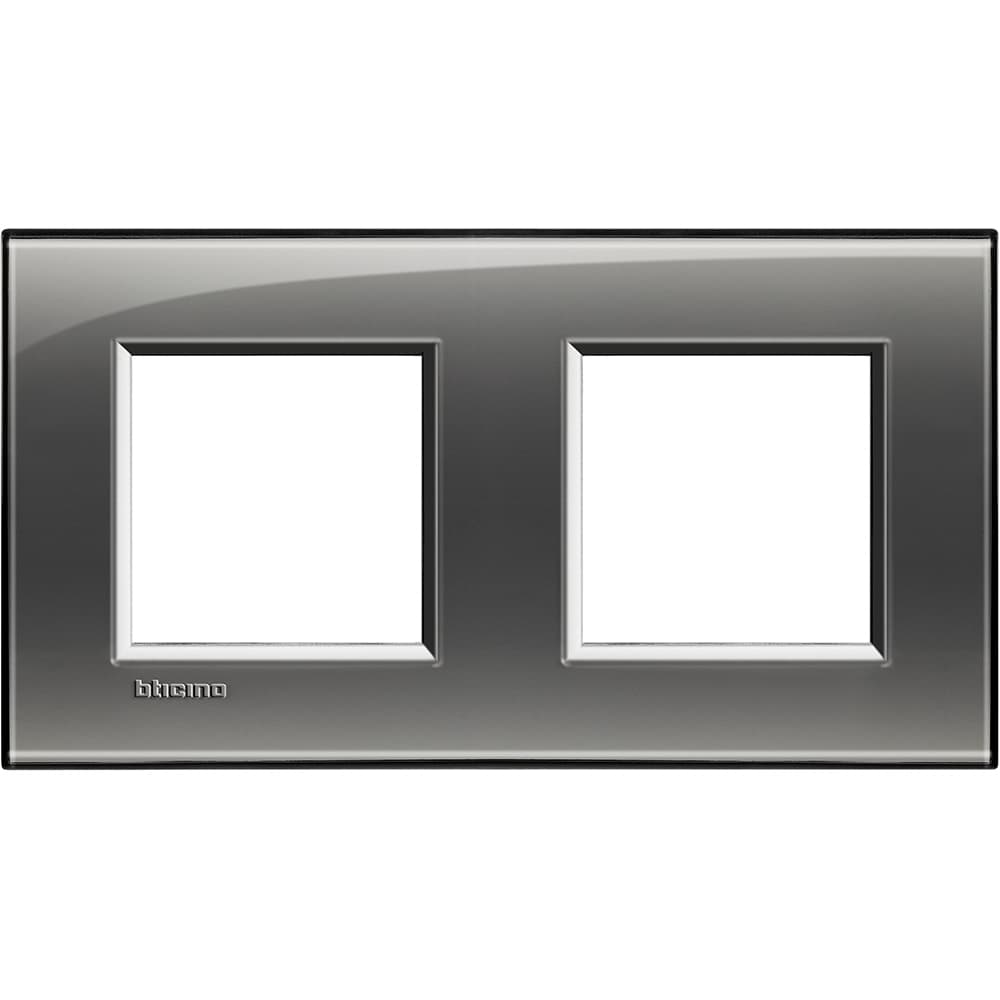 Square cover plate 2x2P 71mm London fog