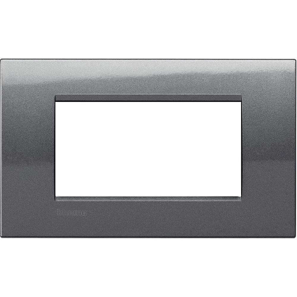 Square cover plate 4 modules - steel