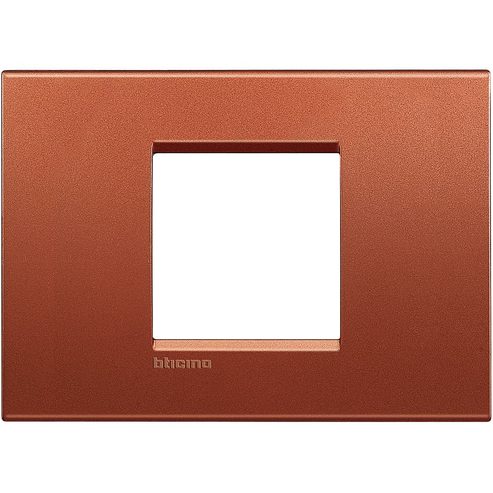 Square cover plate 2 modules centred - brick