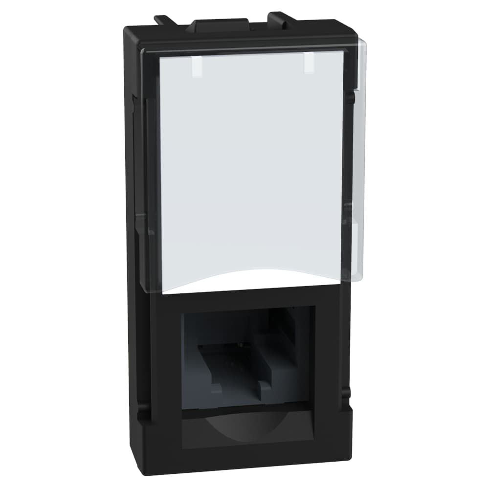 RJ45 toolless STP cat. 6AS - 1 module - dark