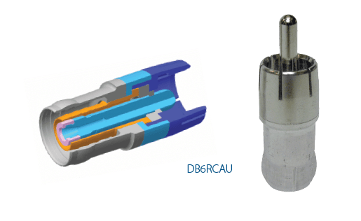 Double Bubble RG-6 RCA Coax Compression Connector