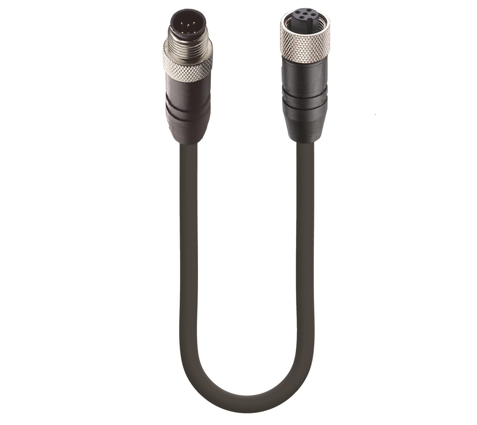 CANopen / DeviceNet Data Double-Ended Cordset: Male straight A-coded black M12 Standard to female st