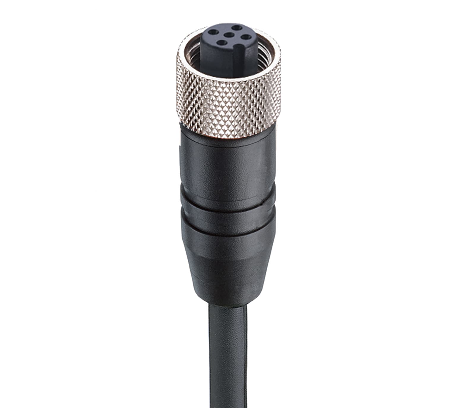 CANopen / DeviceNet Data Single-Ended Cordset: M12 Standard, female, straight, 5-pin, A-coded, black