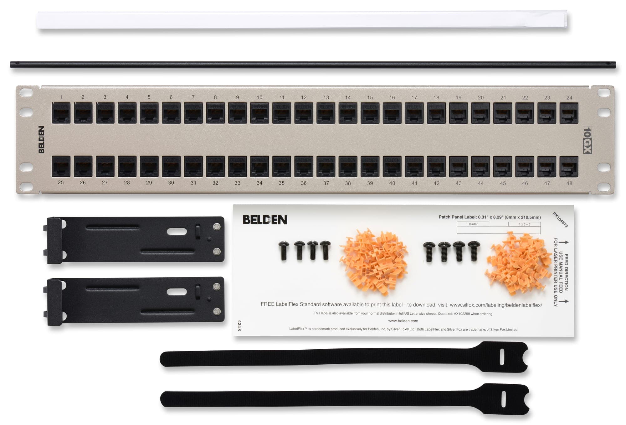 AX103256-10GX KeyConnect Patch Panel 48 Port 2U, UTP, Preloaded