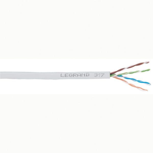 Cable category 5e U/UTP 4 pairs PVC Euroclass Eca 305 meters grey