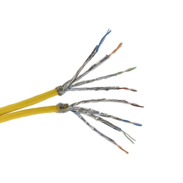 Cable category 6A F/FTP 4 pairs LSZH Euroclass Cca 500 meters yellow