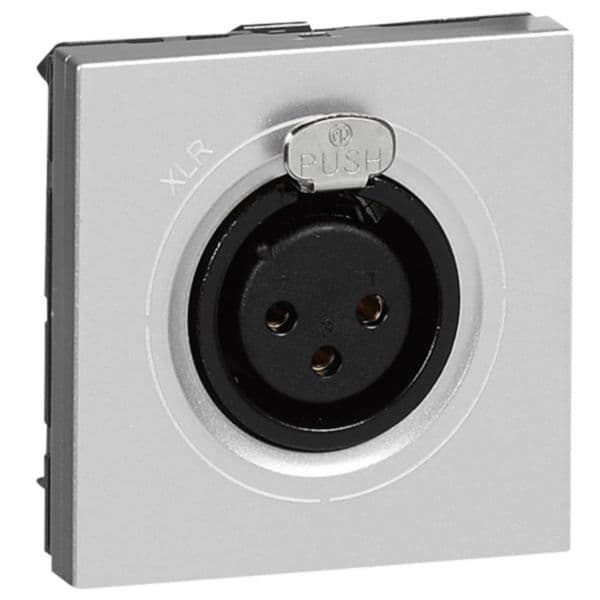 Mosaic™ - Audio socket - XLR 3-pin - female - 2-modules - alu