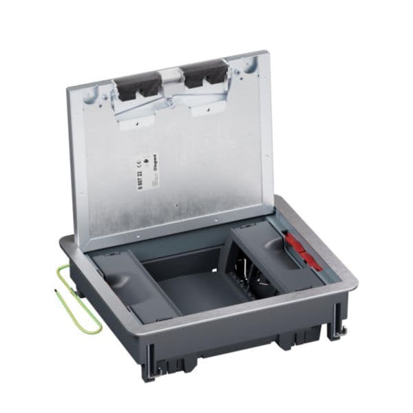Mosaic - Floorbox frame and lid metal raised floor - 12 modules vt - IP20 - Decoupling cover from ba