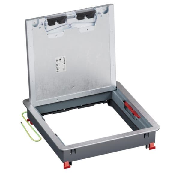 Mosaic -Access cover frame and lid in stainless steel for concrete floors 286x286mm - IP20 - Removab