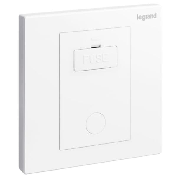 Galion - 1 gang unswitched fused connection unit with cord outlet - 13A - White