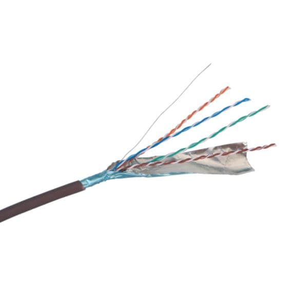 Cable category 5e F/UTP 4 pairs LSZH Euroclass Eca 305 meters brown