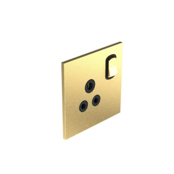Art d'Arnould - 1 gang British Standard socket outlet 5A single pole switched Epure - Brushed Gold