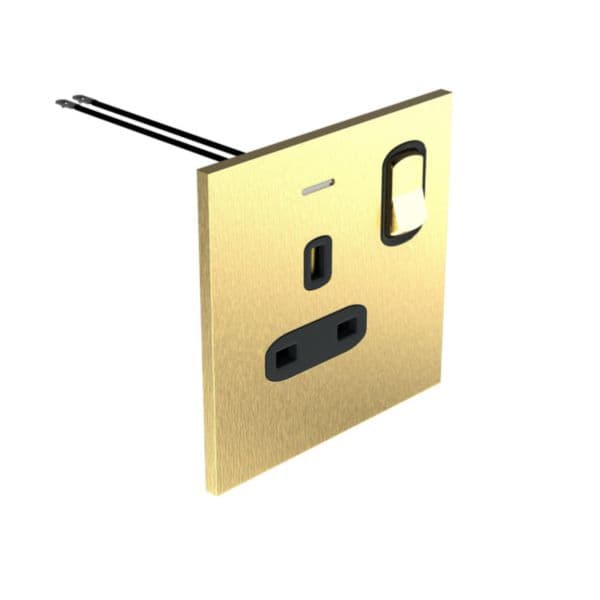 Art d'Arnould - 1 gang British Standard socket 13A-250V double pole switch with power indicator Epur
