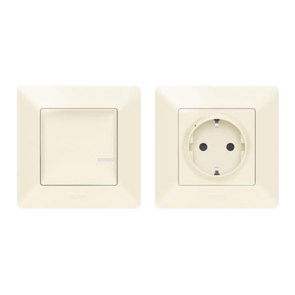 All-in-one kit containing a power outlet + wireless light switch Valena Life with Netatmo