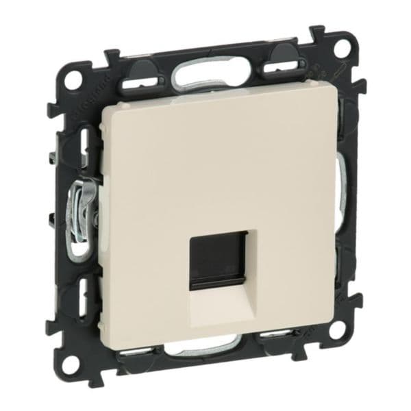 Valena Life - RJ45 socket category 6 UTP ivory - Flush-mounted data outlet 8(8) with cover plate - I