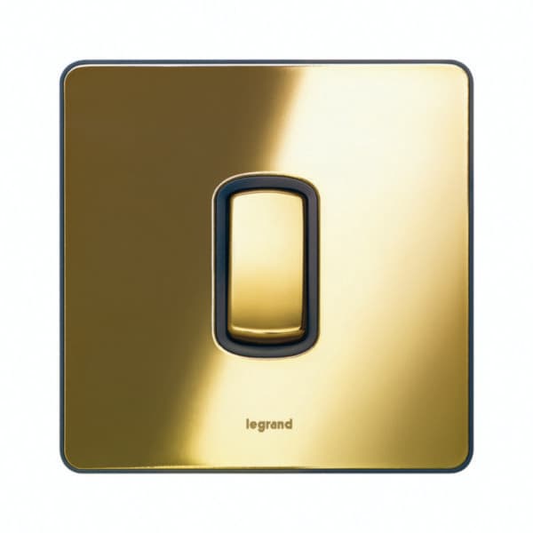 Synergy™ Sleek - 1 gang 2-way switch - 10AX - Glossy Gold