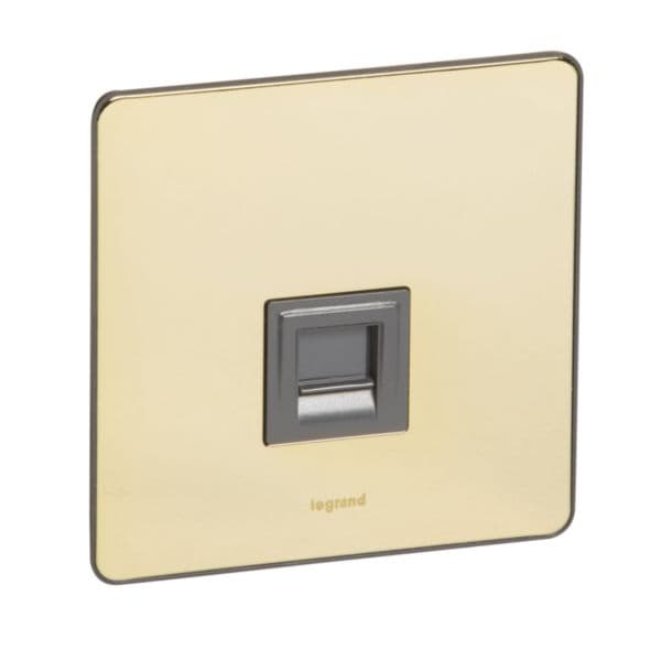 Synergy™ Sleek - Telephone socket RJ11/RJ12 - Glossy Gold
