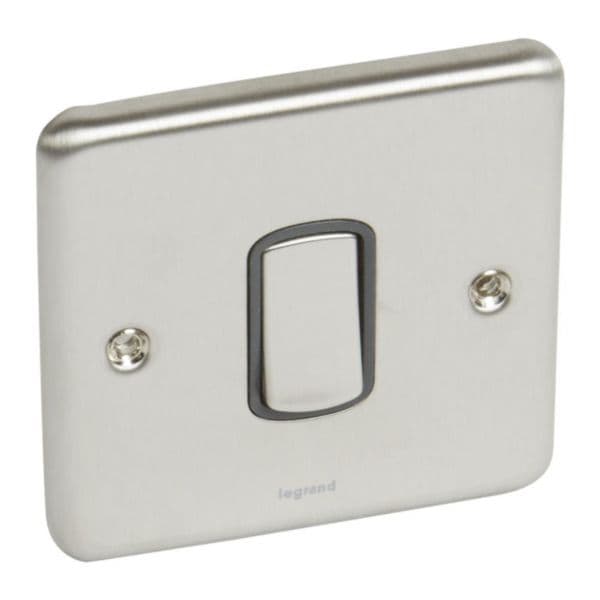 Synergy™ Authentic - 1 gang 2-way switch - 20AX - Brushed Stainless Steel