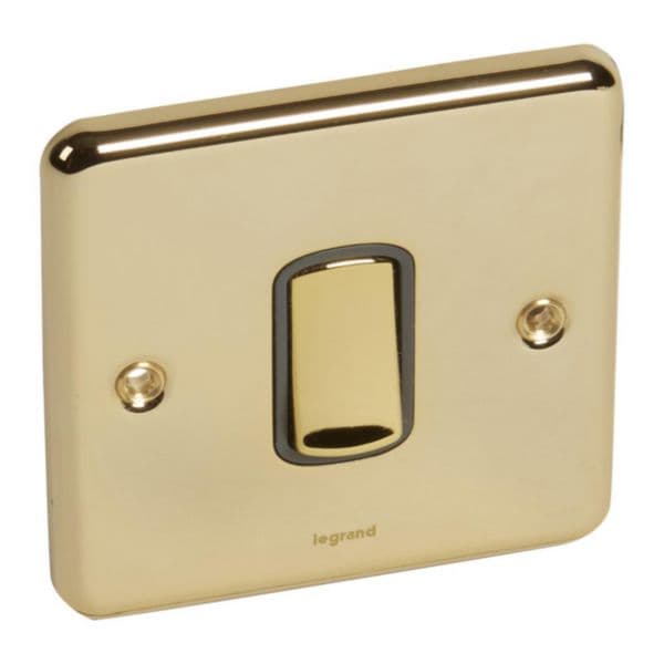 Synergy™ Authentic - 1 gang 2-way switch - 10AX - Glossy Gold