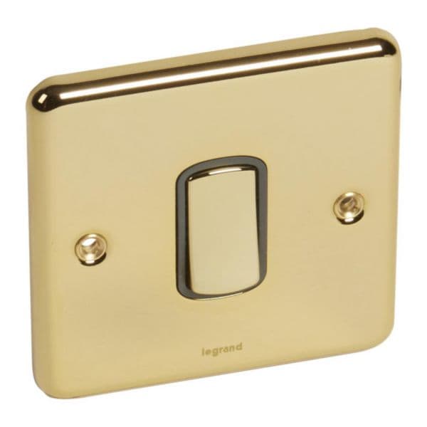 Synergy™ Authentic - 1 gang intermediate switch - 10AX- Glossy Gold