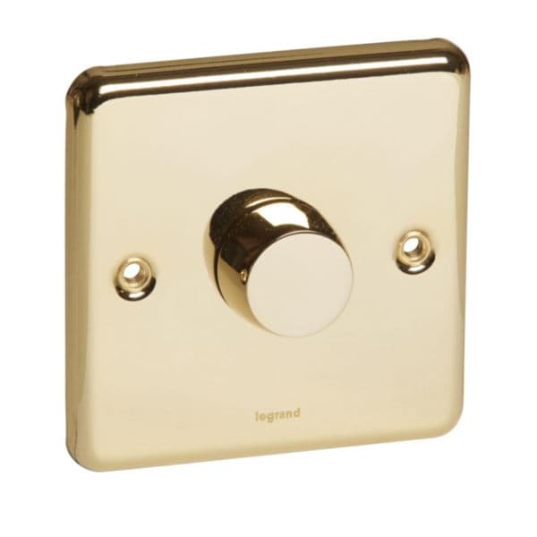 Synergy™ Authentic - universal rotary dimmer (LED & Halogen) - 300W - Glossy Gold