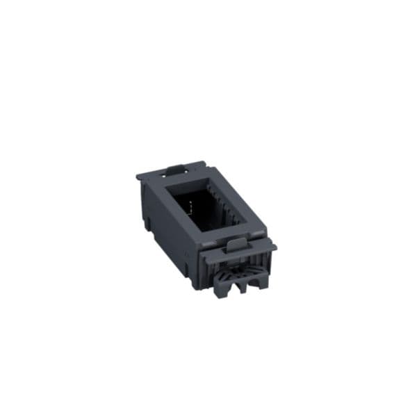 Support floorbox horizontal 4 modules + insulator - Snap mounting - 175.2x74x52.5mm - 2 conduit inle