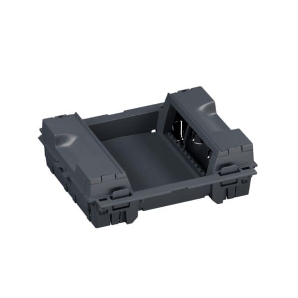 Support floorbox vertical 12 modules + insulator - Snap mounting - 212mm length - 243mm width