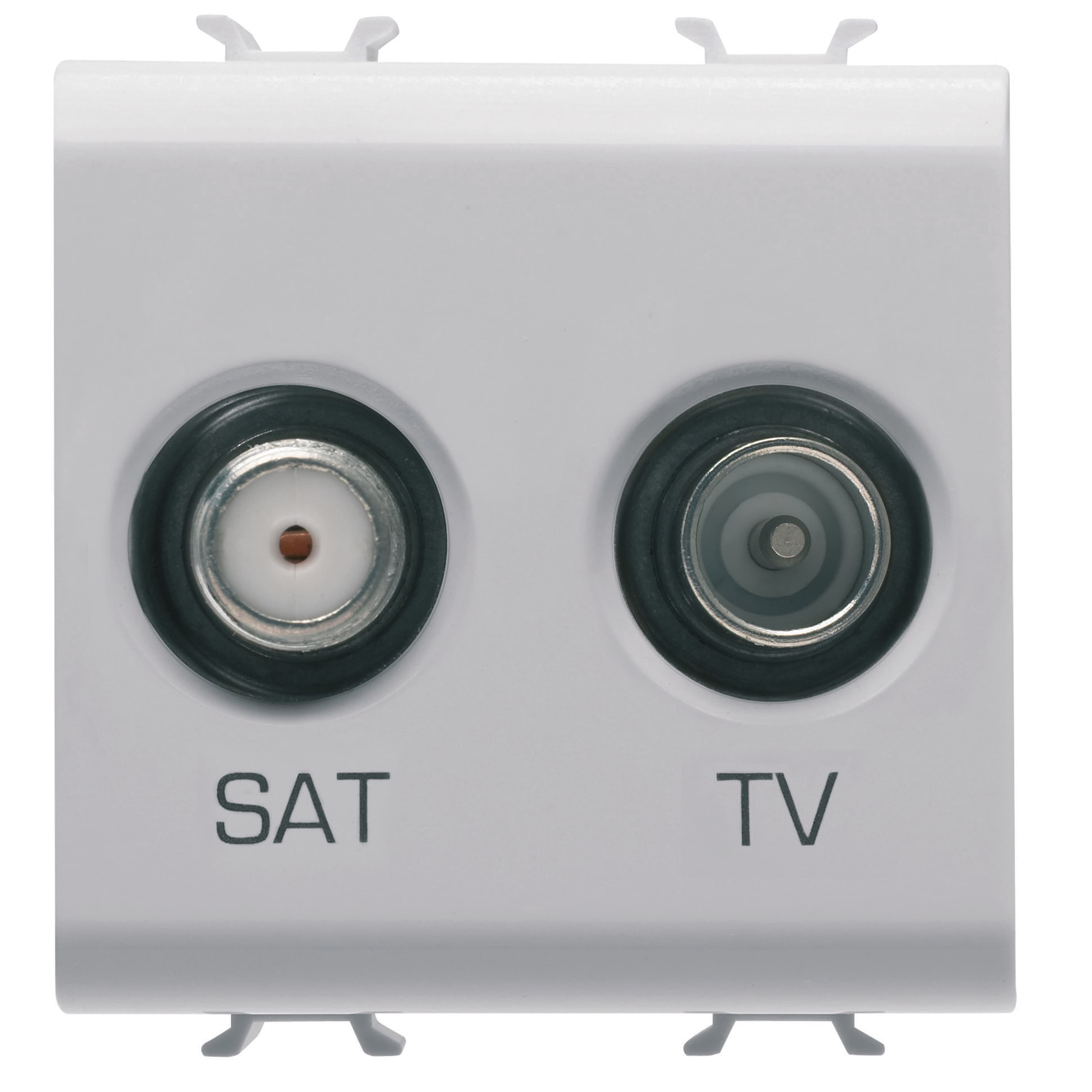 SOCKET-OUTLET TV-SAT - DIRECT - 2 MODULES - SATIN WHITE - CHORUSMART