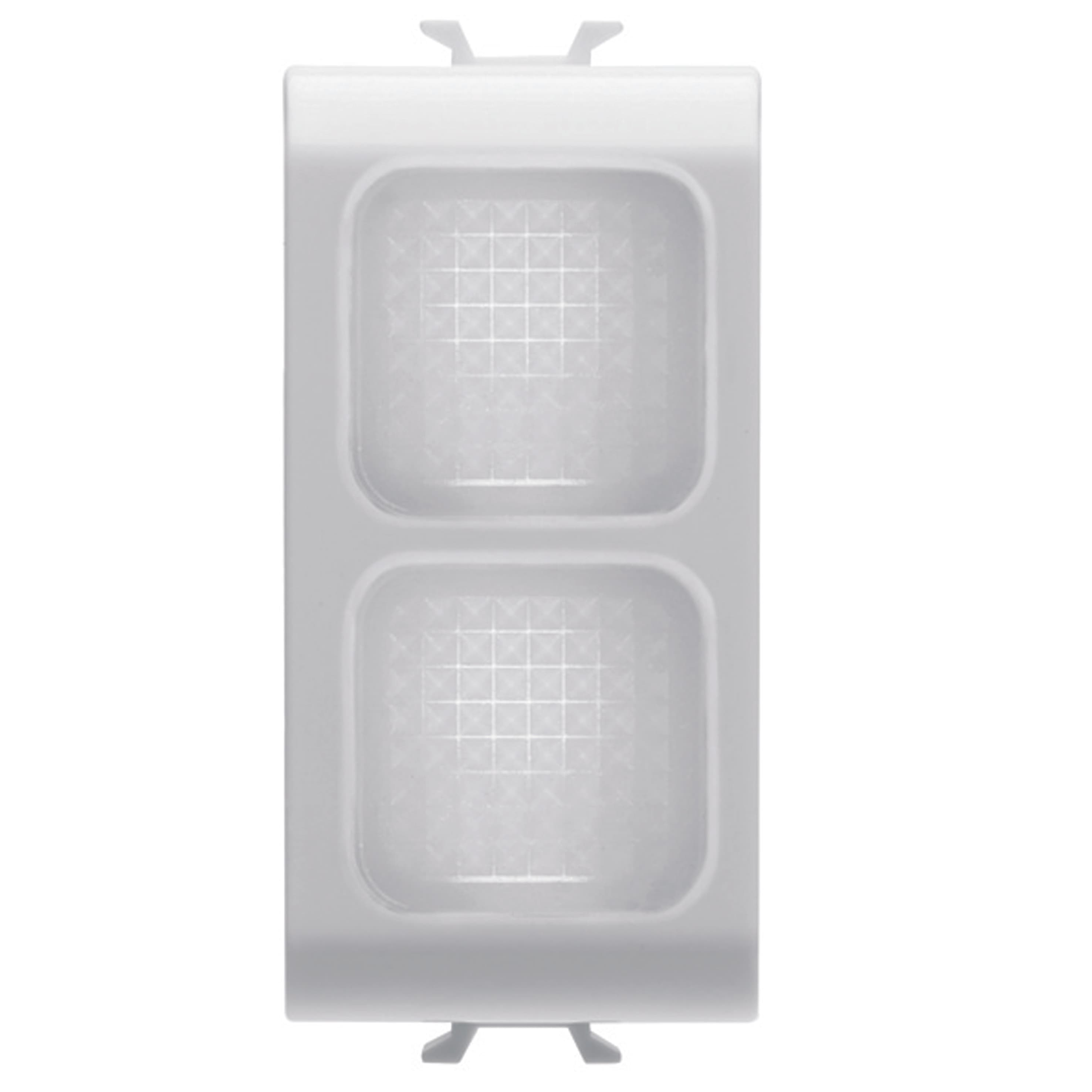DOUBLE INDICATOR LAMP - OPAL - 1 MODULE - GLOSSY WHITE - CHORUSMART