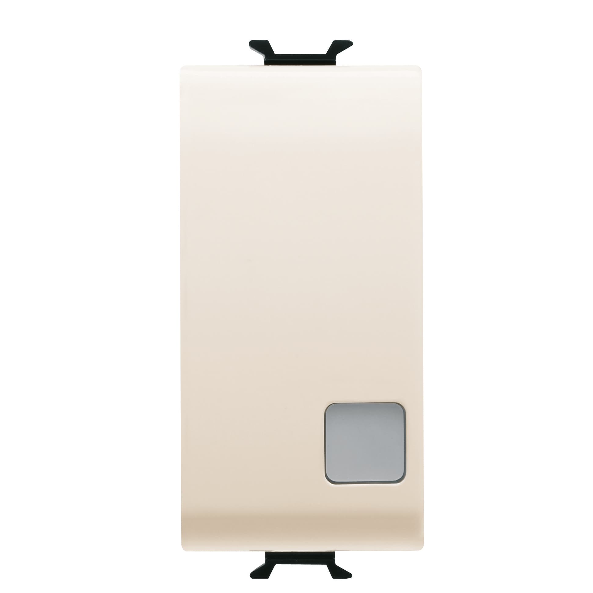 ONE-WAY SWITCH 1P 250V ac - 16AX ILLUMINABLE - WITH REPLACEABLE NEUTRAL LENS - 1 MODULE - IVORY - CH