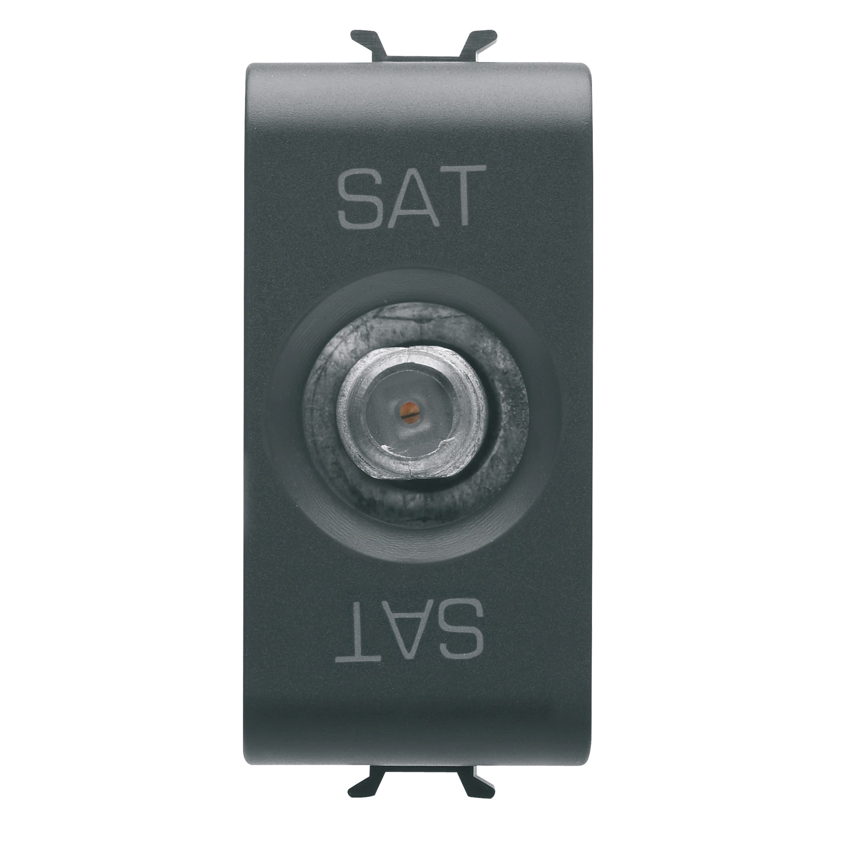 COAXIAL TV/SAT SOCKET-OUTLET, CLASS A SHIELDING - FEMALE F CONNECTOR - FEEDTHROUGH 10 dB - 1 MODULE 