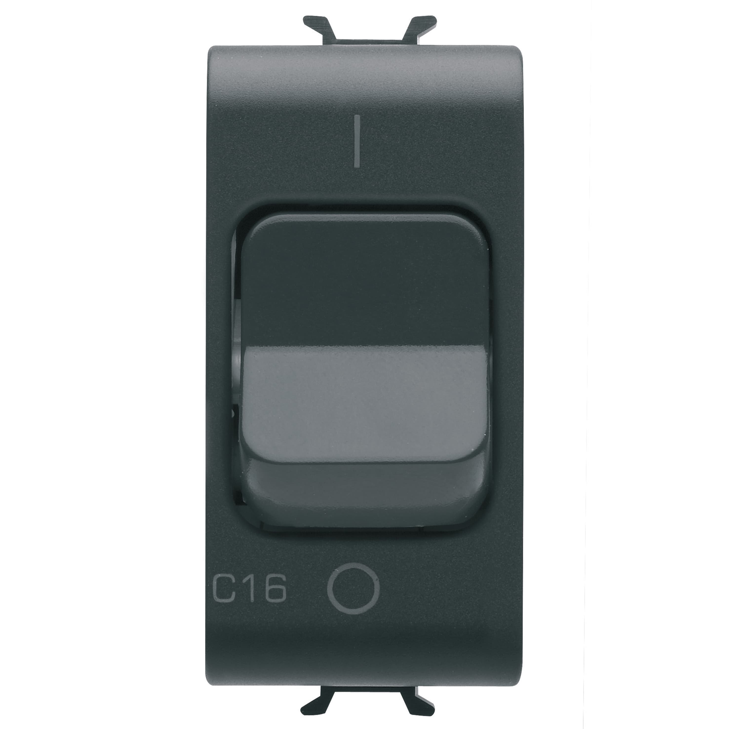 MINIATURE CIRCUIT BREAKER - C CHARACTERISTIC - 1P 16A 230Vac - 1 MODULE - SATIN BLACK - CHORUSMART
