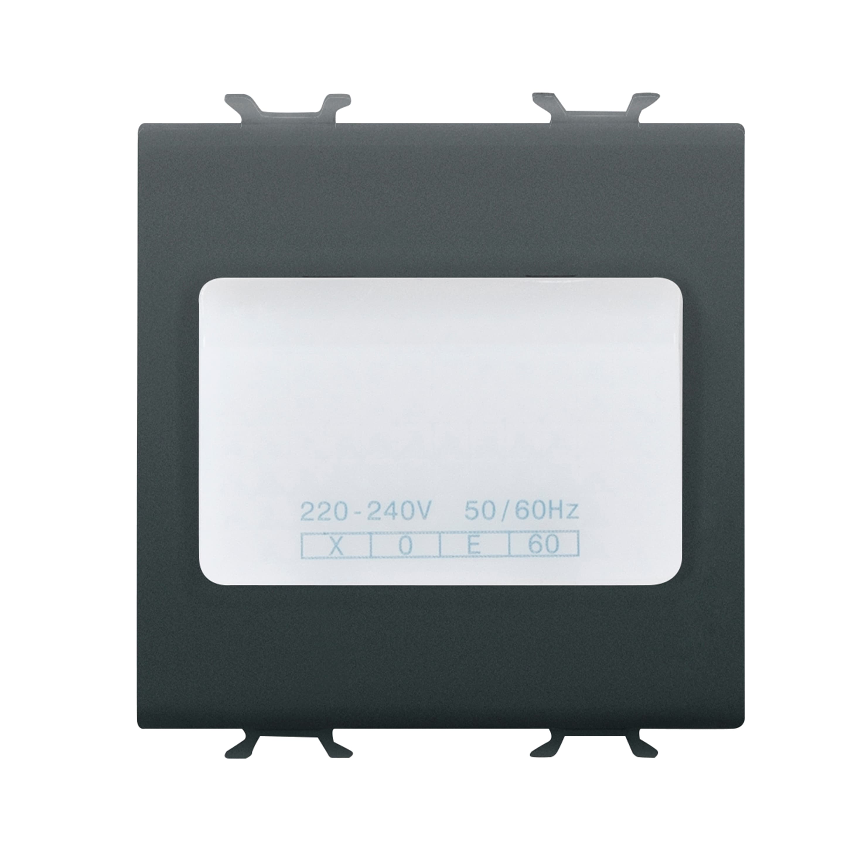 AUTONOMOUS EMERGENCY LAMP - 230Vac 50/60Hz 1h - 2 MODULES - SATIN BLACK - CHORUSMART