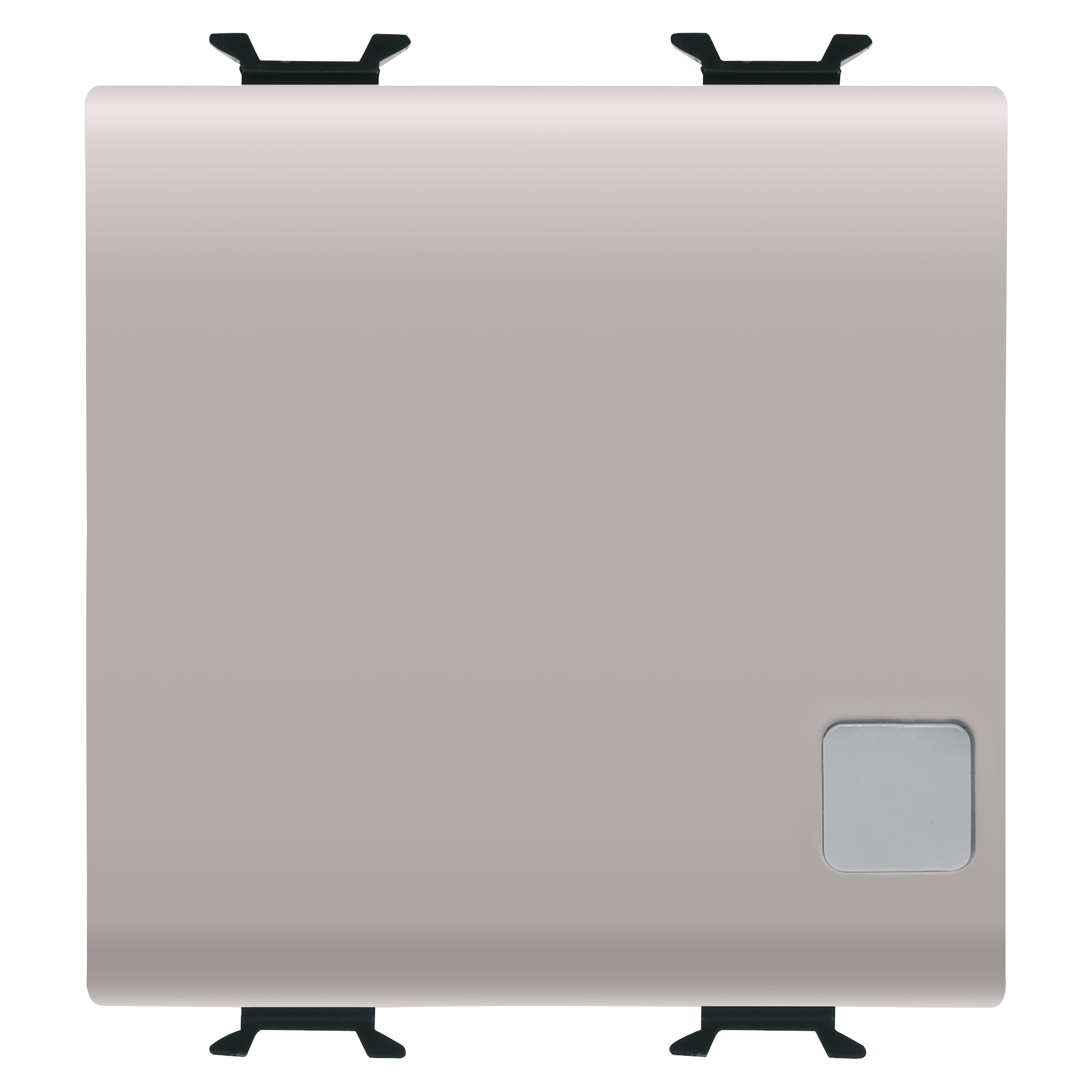 ONE-WAY SWITCH 2P 250V ac - 16AX ILLUMINABLE - WITH REPLACEABLE NEUTRAL LENS - 2 MODULES - NATURAL S