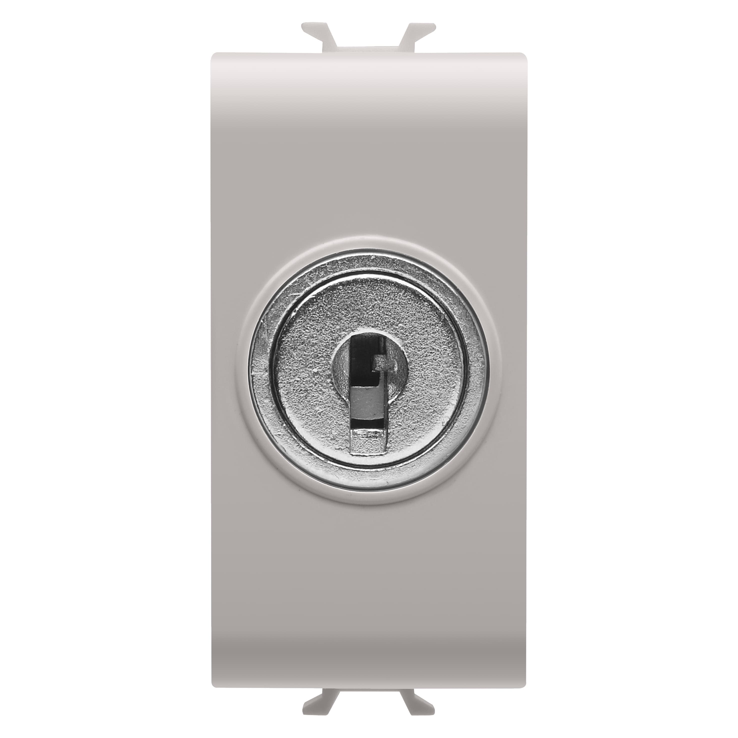 TWO-WAY SWITCH 1P 250V ac - 10AX - WITH KEY - 1 MODULE - NATURAL SATIN BEIGE - CHORUSMART