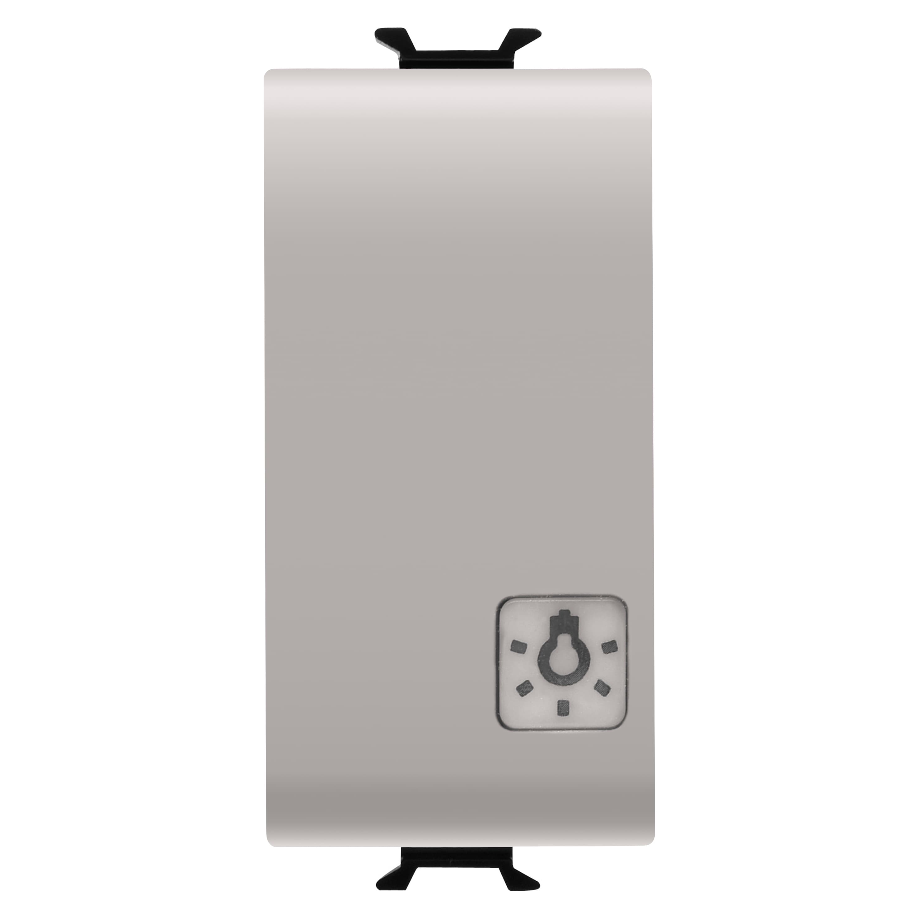 PUSH-BUTTON 1P 250V ac - NO 16A ILLUMINABLE - WITH REPLACEABLE NEUTRAL LENS - SYMBOL LIGHT - 1 MODUL