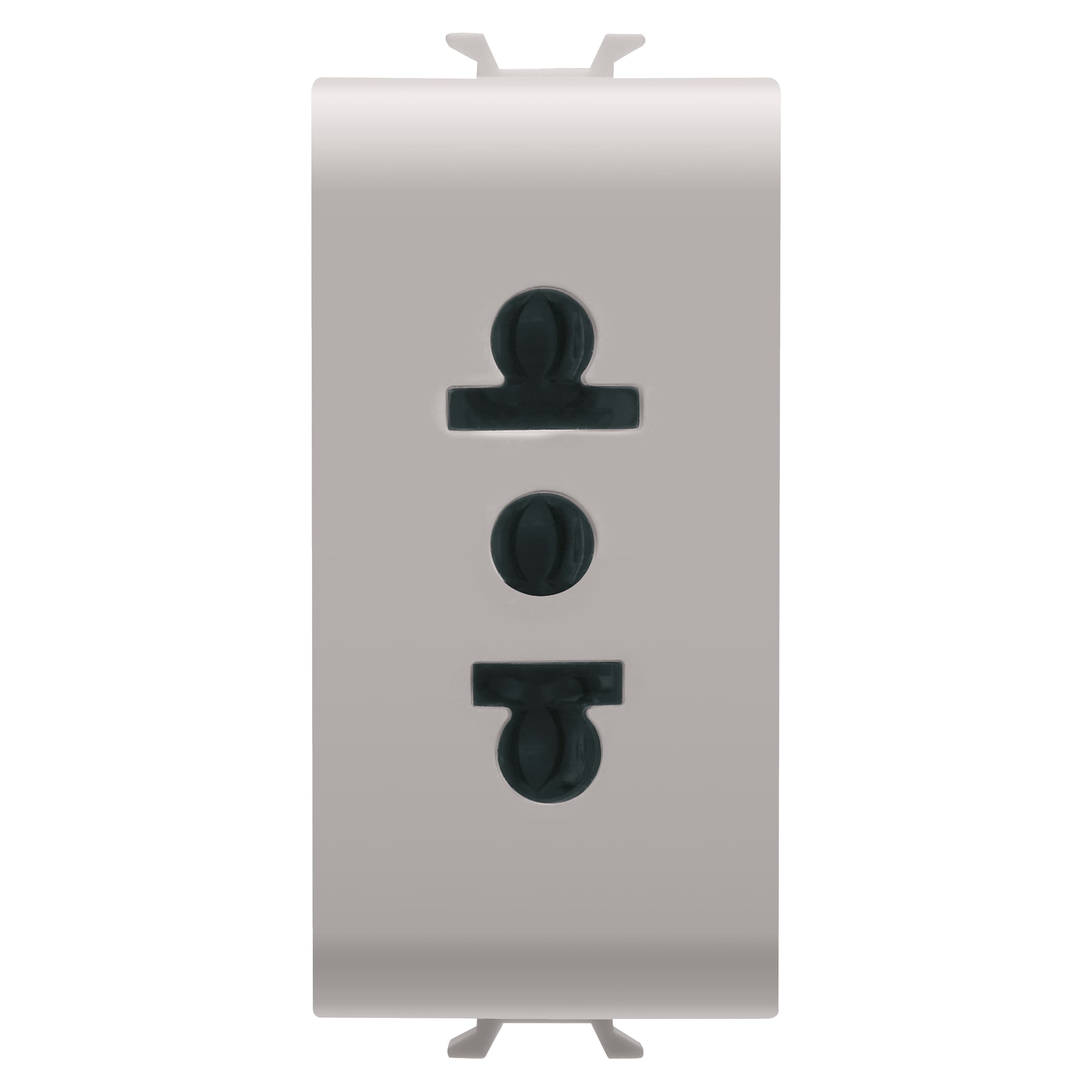 EURO-AMERICAN STANDARD SOCKET-OUTLET 250/125V ac - 2P+E 15A - 1 MODULE - NATURAL SATIN BEIGE - CHORU