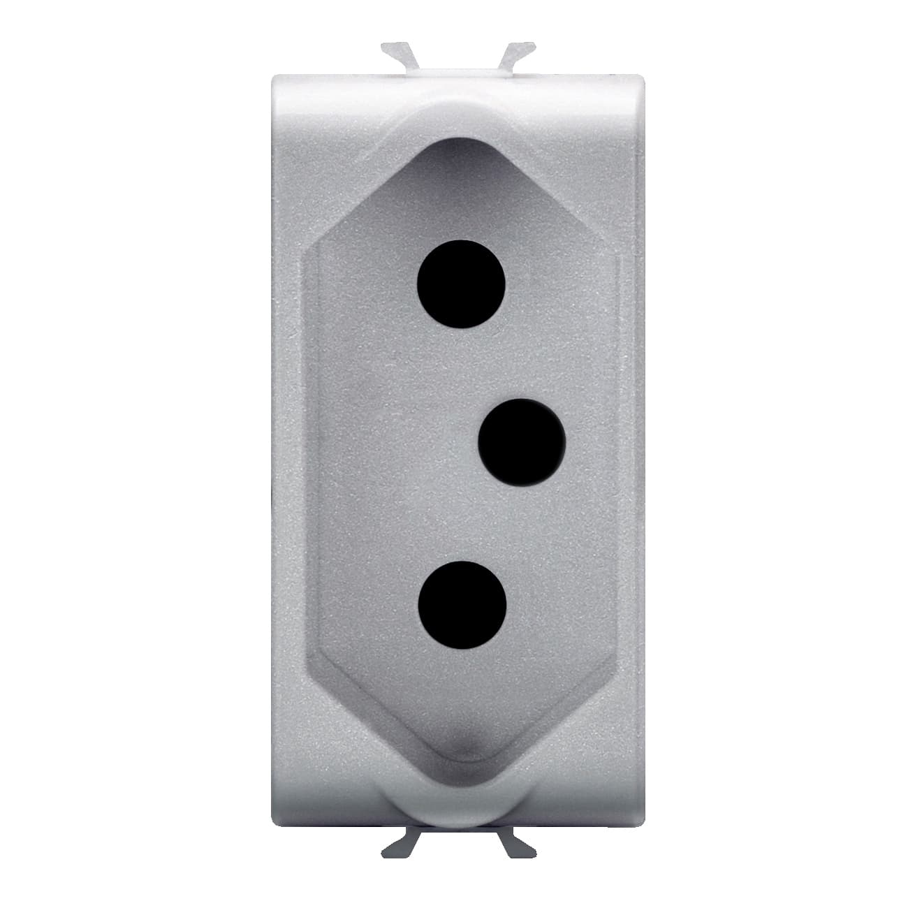 SOUTH AFRICAN STANDARD SOCKET-OUTLET - 250V ac - 2P+E 16A - 1 MODULE - TITANIUM - CHORUSMART