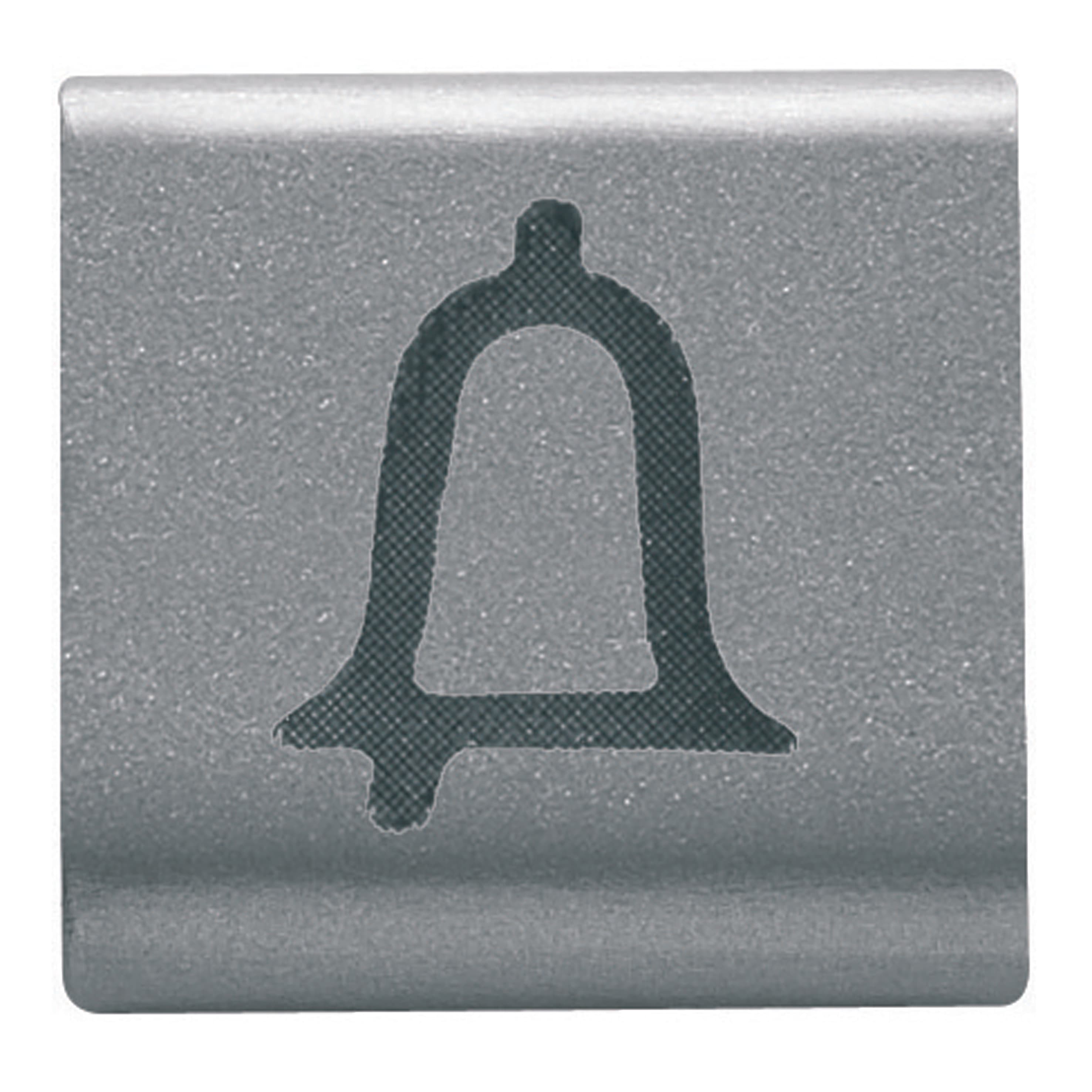 INTERCHANGEABLE BUTTON KEY - 22X22mm - BELL - TITANIUM - CHORUSMART