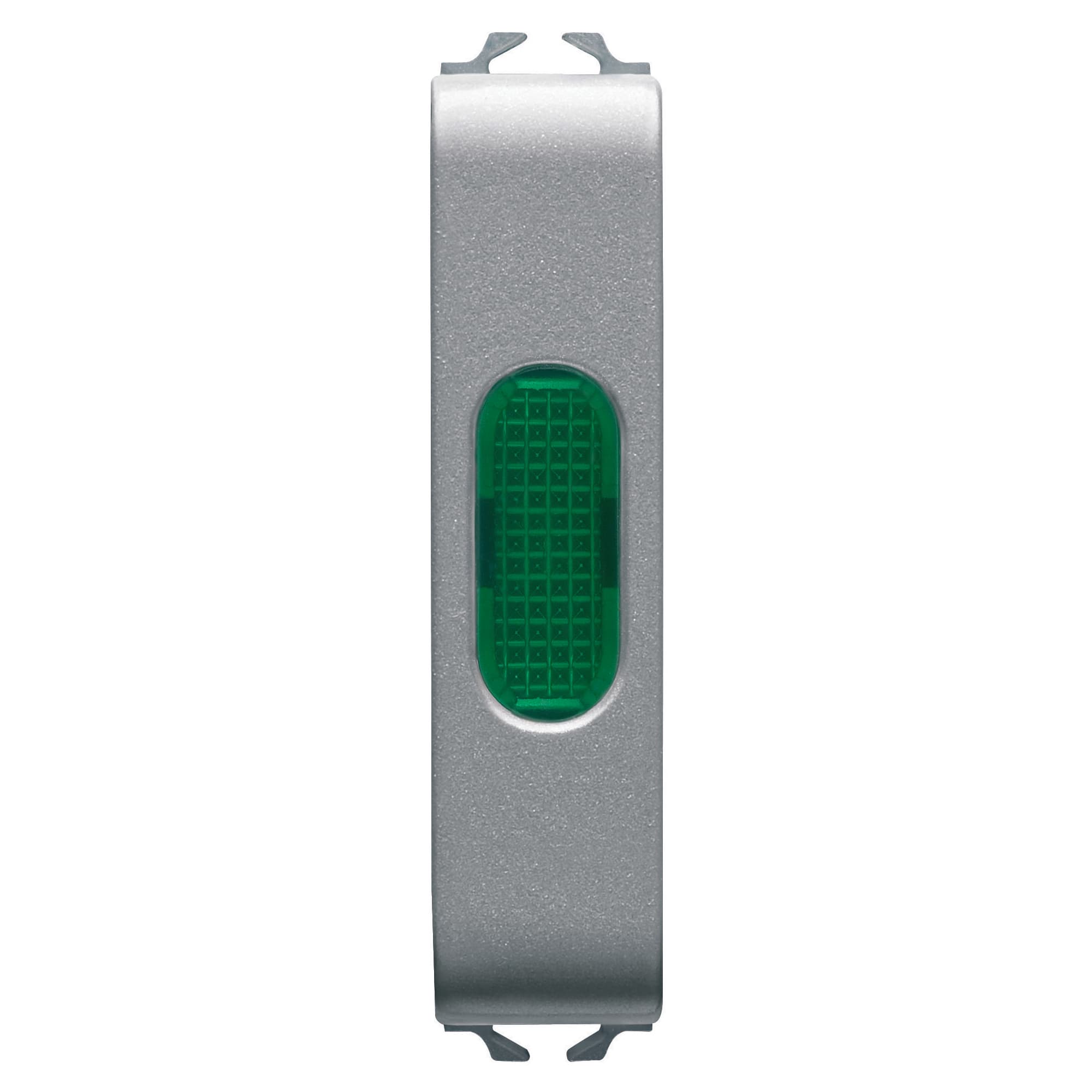 SINGLE INDICATOR LAMP - GREEN - 1/2 MODULE - TITANIUM - CHORUSMART