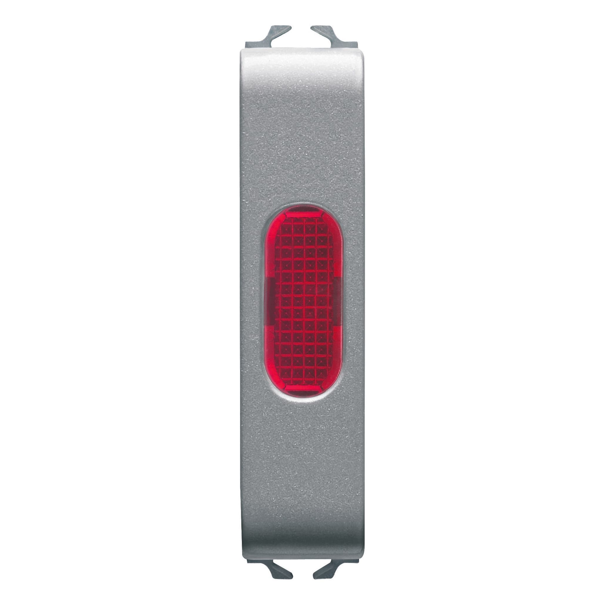 SINGLE INDICATOR LAMP - RED - 1/2 MODULE - TITANIUM - CHORUSMART