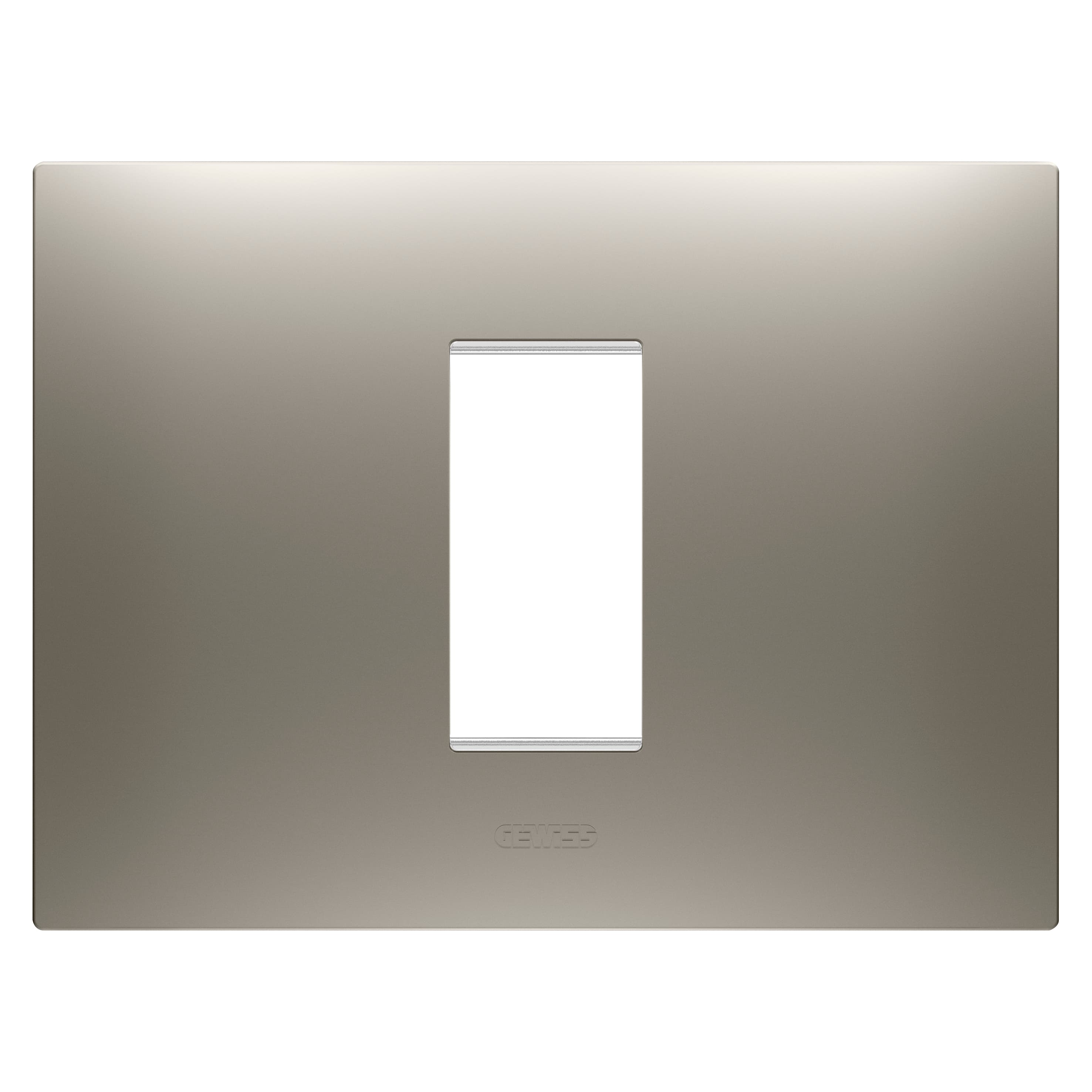 EGO PLATE - IN PAINTED TECHNOPOLYMER - 1 MODULE - STEEL - CHORUSMART