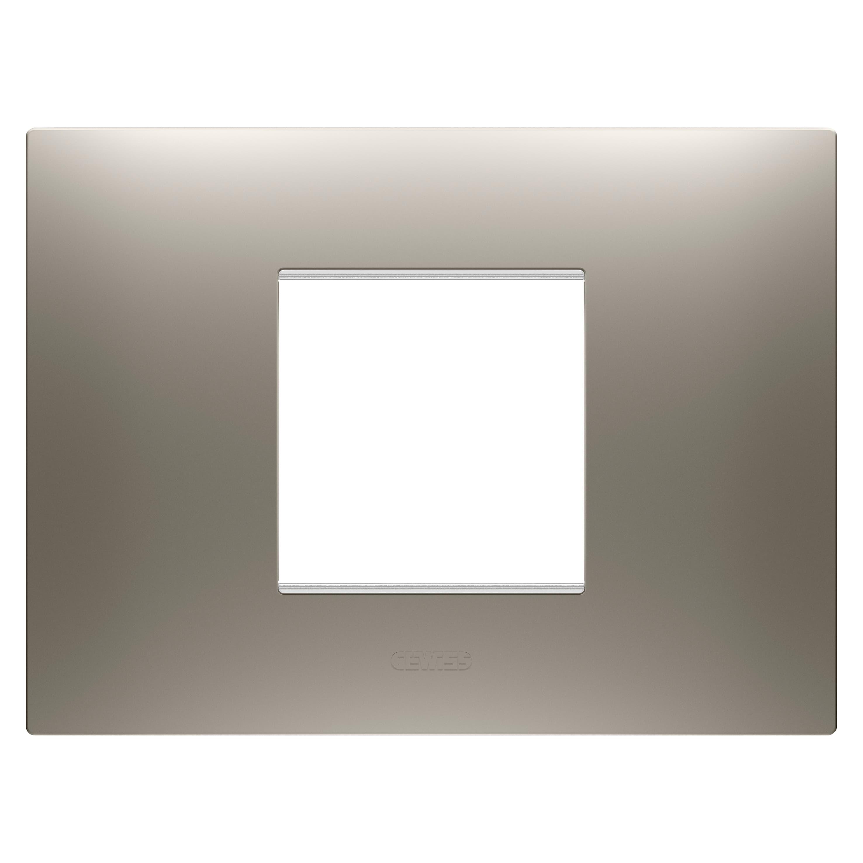 EGO PLATE - IN PAINTED TECHNOPOLYMER - 2 MODULES - STEEL - CHORUSMART