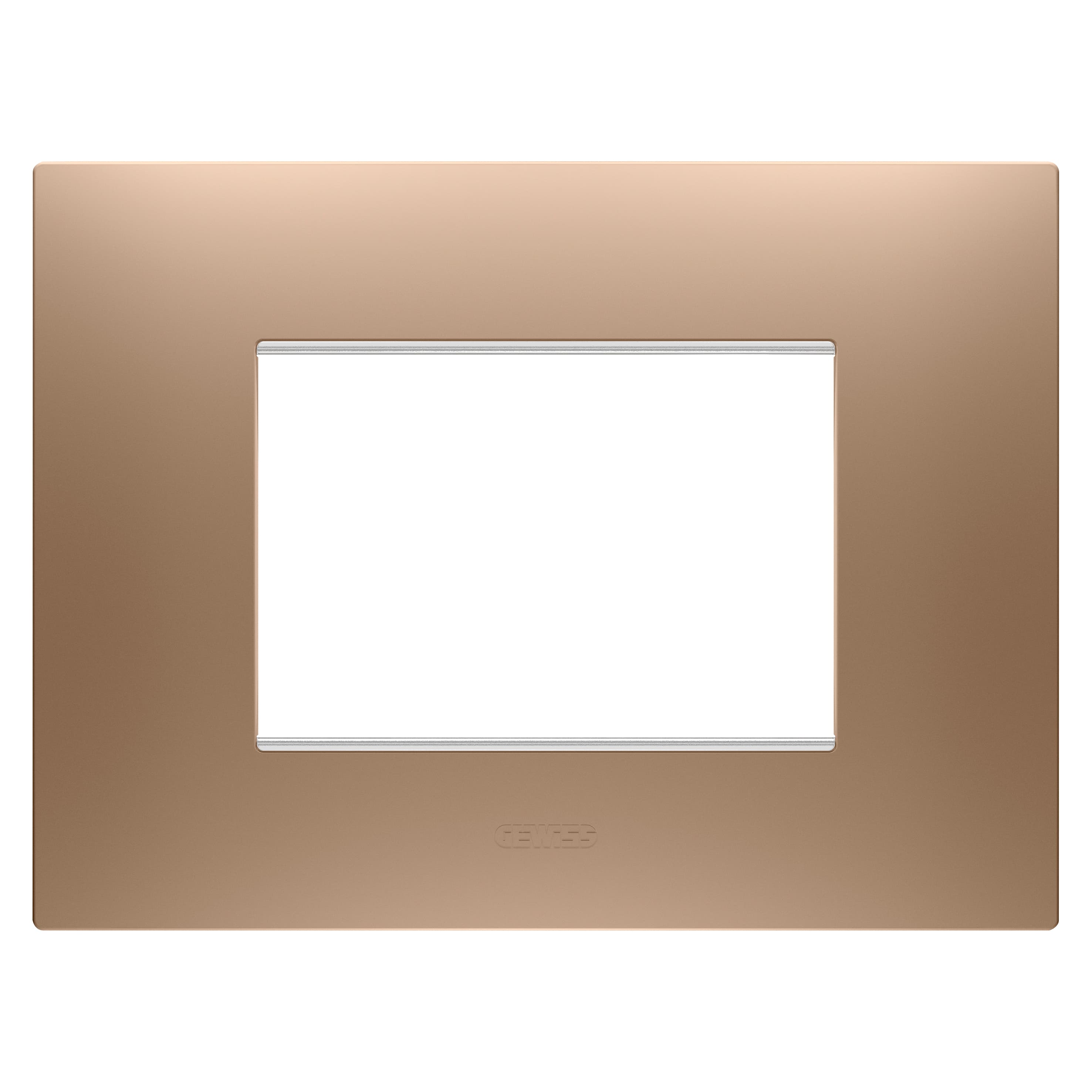 EGO PLATE - IN PAINTED TECHNOPOLYMER - 3 MODULES - SOFT COPPER - CHORUSMART